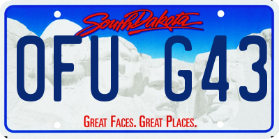 SD license plate 0FUG43