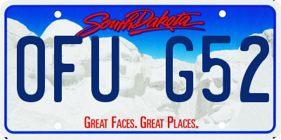 SD license plate 0FUG52