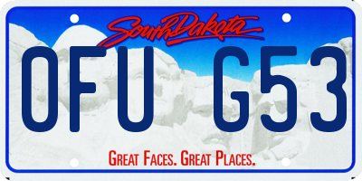 SD license plate 0FUG53