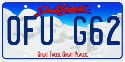 SD license plate 0FUG62