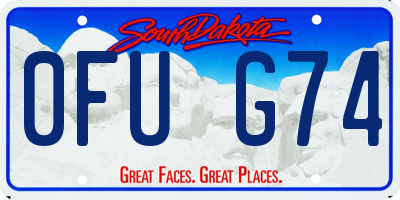 SD license plate 0FUG74