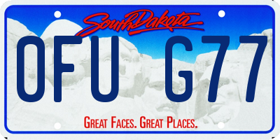 SD license plate 0FUG77