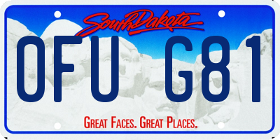 SD license plate 0FUG81