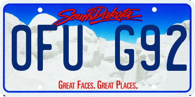 SD license plate 0FUG92