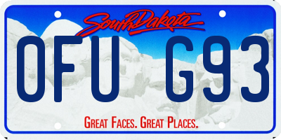 SD license plate 0FUG93