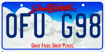 SD license plate 0FUG98