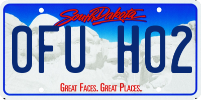 SD license plate 0FUH02