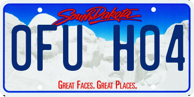 SD license plate 0FUH04