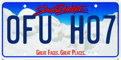 SD license plate 0FUH07