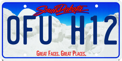 SD license plate 0FUH12