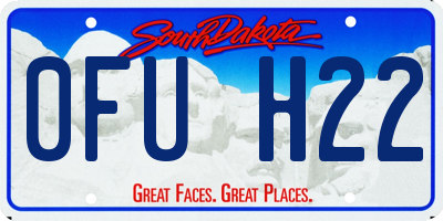 SD license plate 0FUH22