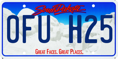 SD license plate 0FUH25