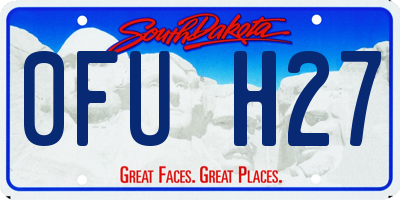 SD license plate 0FUH27