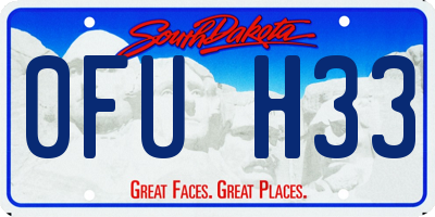 SD license plate 0FUH33