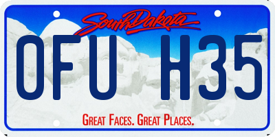 SD license plate 0FUH35