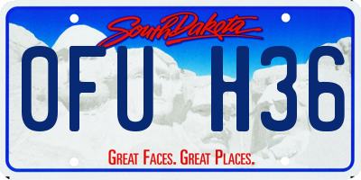 SD license plate 0FUH36