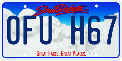 SD license plate 0FUH67