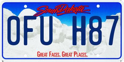 SD license plate 0FUH87