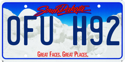 SD license plate 0FUH92