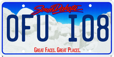 SD license plate 0FUI08