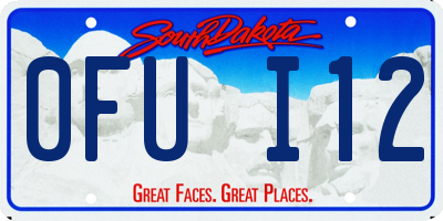 SD license plate 0FUI12
