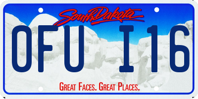 SD license plate 0FUI16