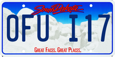 SD license plate 0FUI17