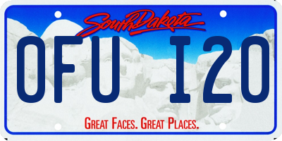 SD license plate 0FUI20