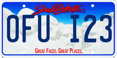 SD license plate 0FUI23