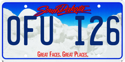 SD license plate 0FUI26