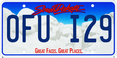 SD license plate 0FUI29