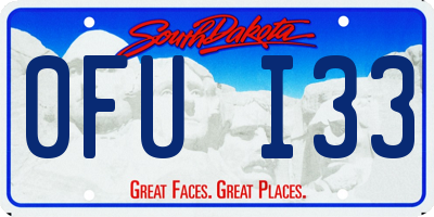 SD license plate 0FUI33