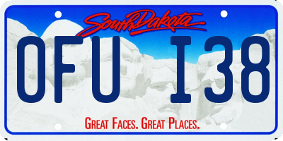 SD license plate 0FUI38