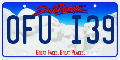 SD license plate 0FUI39