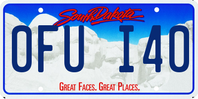 SD license plate 0FUI40