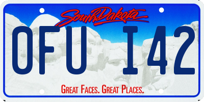 SD license plate 0FUI42