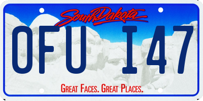 SD license plate 0FUI47