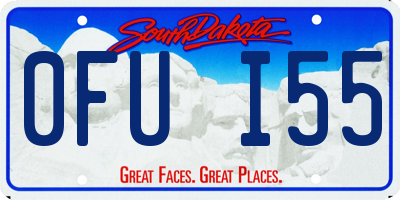 SD license plate 0FUI55