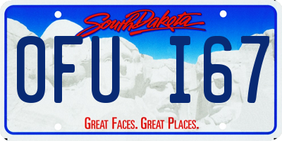 SD license plate 0FUI67