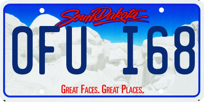 SD license plate 0FUI68