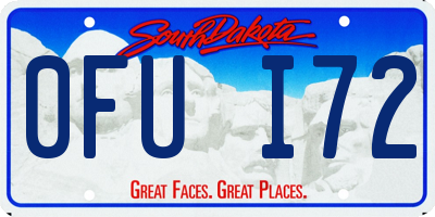 SD license plate 0FUI72