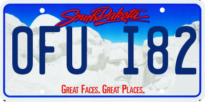 SD license plate 0FUI82