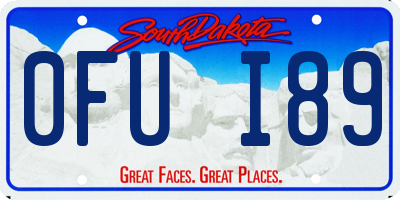 SD license plate 0FUI89