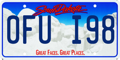 SD license plate 0FUI98