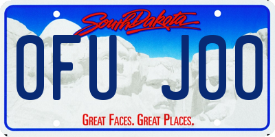 SD license plate 0FUJ00