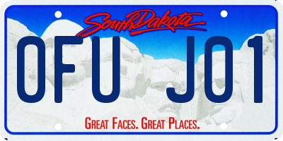 SD license plate 0FUJ01