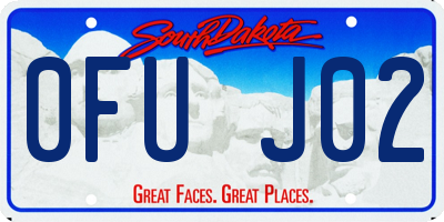 SD license plate 0FUJ02