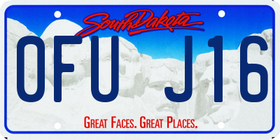 SD license plate 0FUJ16