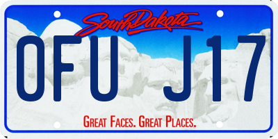 SD license plate 0FUJ17
