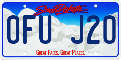 SD license plate 0FUJ20